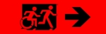 Egress Group Running Man Wheelchair Wheelie Man Symbol Accessible Means of Egress Icon Exit Sign 103