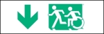 Egress Group Running Man Wheelchair Wheelie Man Symbol Accessible Means of Egress Icon Exit Sign 20