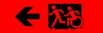 Egress Group Running Man Wheelchair Wheelie Man Symbol Accessible Means of Egress Icon Exit Sign 67