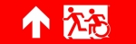 Egress Group Running Man Wheelchair Wheelie Man Symbol Accessible Means of Egress Icon Exit Sign 78