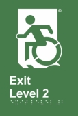 Egress Group Wheelchair Door Sign Level 2 Accessible Means of Egress Icon