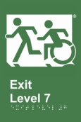 Egress Group Wheelchair Door Sign Level 7 Accessible Means of Egress Icon