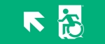 Egress Group Wheelchair Wheelie Man Symbol Accessible Means of Egress Icon Exit Sign 5