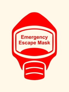 Emergency Escape Mask Sign, © Egress Group 15