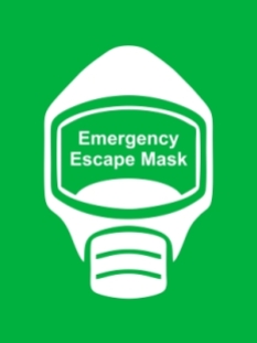 Emergency Escape Mask Sign, © Egress Group 8